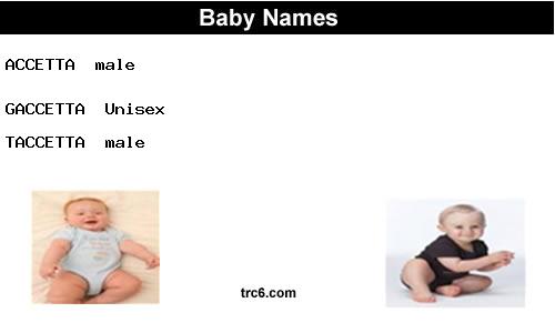 accetta baby names